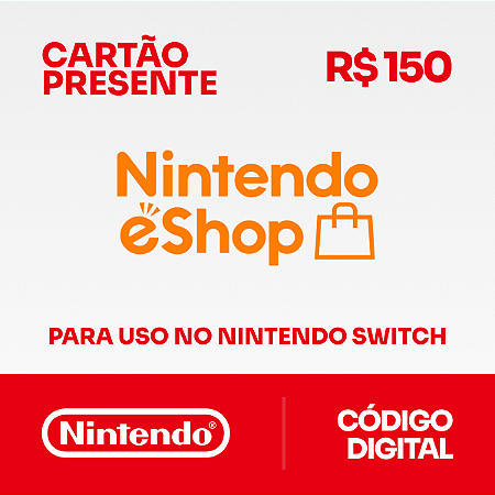 R$150 Nintendo eShop - Cartão Presente - Rewin Games