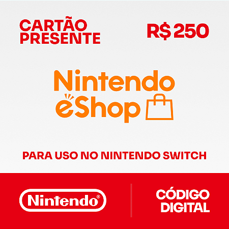 R$250 Nintendo eShop - Cartão Presente - Rewin Games