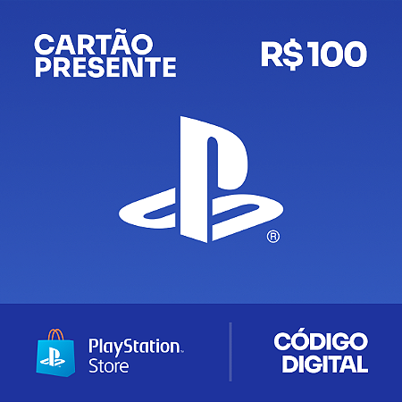 R$100 PlayStation Store - Cartão Presente Digital [Exclusivo Brasil] - Rewin Games