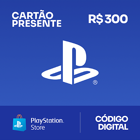 R$300 PlayStation Store - Cartão Presente Digital [Exclusivo Brasil] - Rewin Games