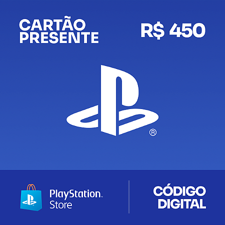 R$450 PlayStation Store - Cartão Presente Digital [Exclusivo Brasil] - Rewin Games
