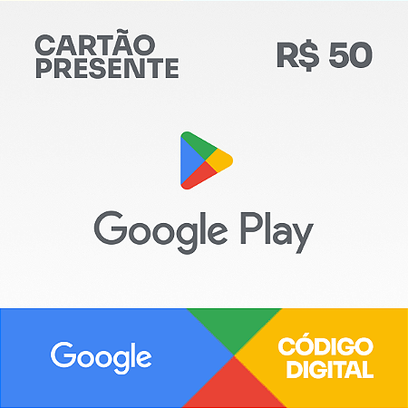 R$50 Google Play - Cartão Presente - Rewin Games