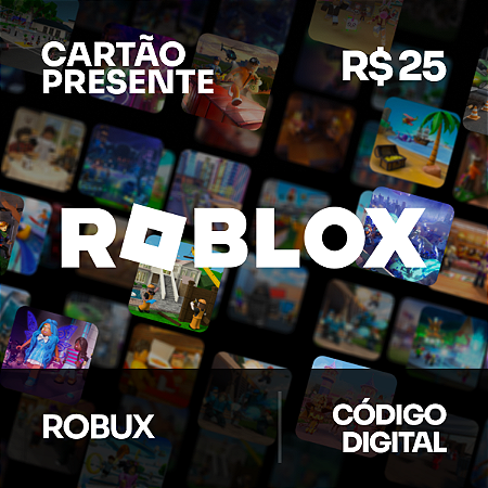 R$ 25 Roblox - Cartão Presente - Rewin Games