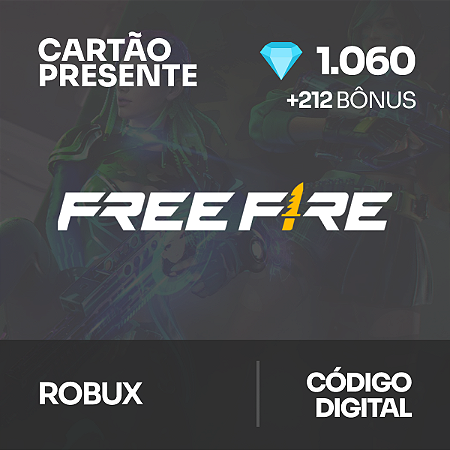 Free Fire 1.060 diamantes + 212 Bônus - Cartão Presente - Rewin Games