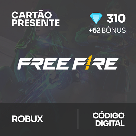 Free Fire 310 diamantes + 62 Bônus - Cartão Presente - Rewin Games