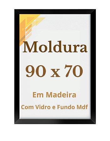Kit 3 Molduras 70x90 Com Vidro Quadros 90x70 Grandes