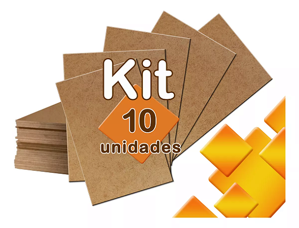 Kit 10 Chapas De Mdf Cru 3mm 30x42 Cm A3 Quadro E Artesanato