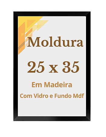 Quadro Decorativo 35x25 Moldura Quebra Cabeça C/Vidro 25x35