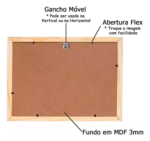 Quadros Medida A3 A4 A5 Com Vidro Moldura Laqueada Kit 7