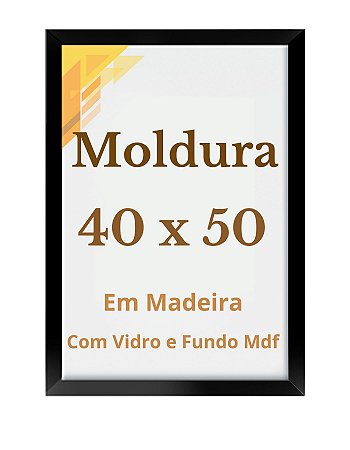 Moldura Decorativa 50x40 Para Foto Com Vidro Quadro 50x40