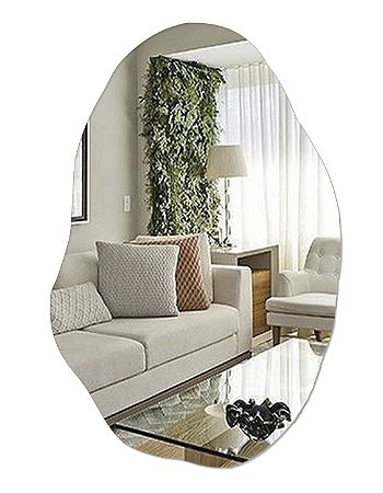 Espelho Decorativo Orgânico De Parede 100x70 Grande Og4