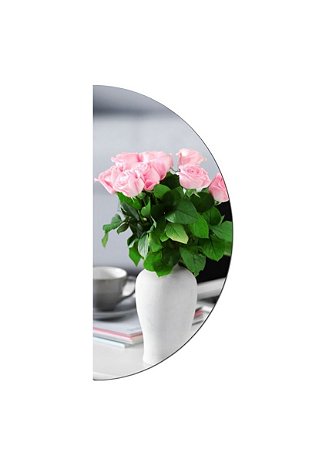 Espelho Meia Lua 60x30 Moderno Banheiro Lavabo Quarto