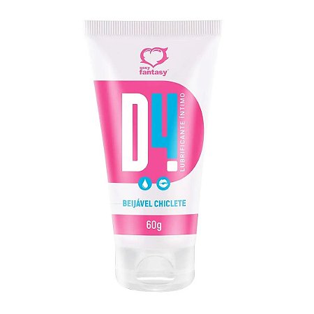 Lubrificante Íntimo Beijável D4 Sabor Chiclete - Sexy Fantasy 60g