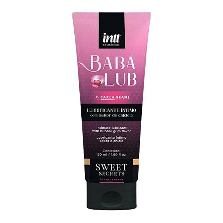 Lubrificante Íntimo Gel a Base de Água Baba Lub Beijável Sabor Chiclete - Intt 30ml