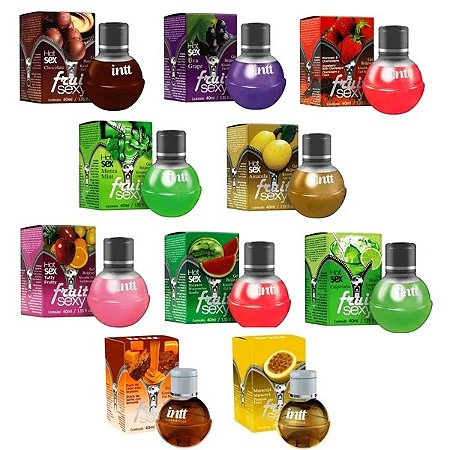 Fruit Sexy Gel Corporal Lubrificante Beijável Sabores - Intt 40ml