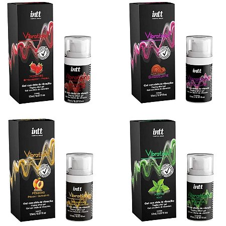 Vibration Gel Excitante Sabores Que Vibra Pulsa e Esquenta - Intt 17 ml