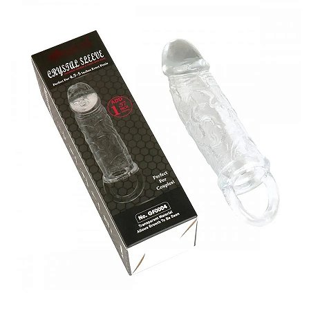 Capa Peniana Extensora Crystal Sleeve com Suporte Extender Magical Kiss - Vip Mix