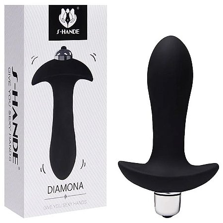 S-Hande Diamona Plug Anal Vibrador em Silicone Estimulador de Próstata - Sexy Import