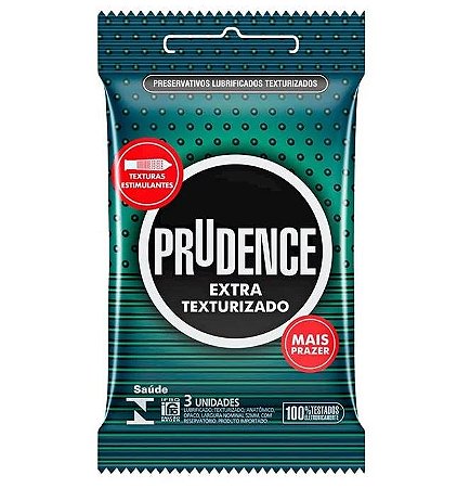 Preservativo Extra Texturizado Com 3 Unidades - Prudence