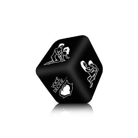 Dado Posições Hétero com 1 Unidade Preto - Sexy Fantasy