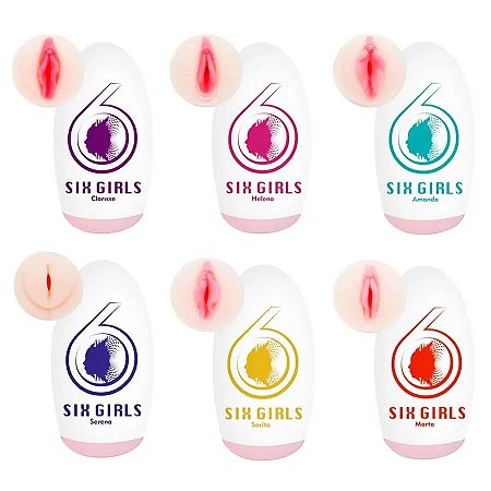 Masturbador Masculino EGG Six Girls em Cyberskin Disponível em 6 Cores - Vip Mix