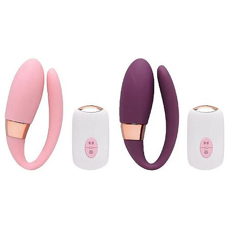 Vibrador para Casal Recarregável em Silicone com 7 Modos de Vibrações e Controle Remoto Sem Fio Dibe - Disponível em 2 Cores - Sexy Import