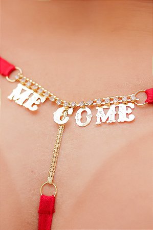 Calcinha Heloisa – Strass Personalizada Vermelha