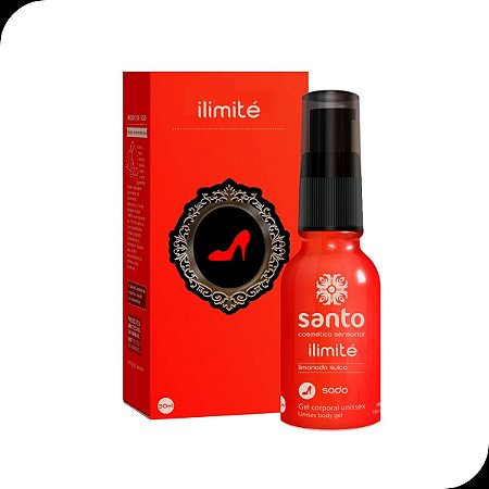 Gel Dessensibilizante e Deslizante Natural e Vegano Ilimité - Sabor Limonada Suiça - Santo Cosmética Sensorial 30g
