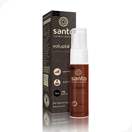 Volupté Gel Excitante Masculino Efeito Vasodilatador Natural e Vegano - Santo Cosmética Sensorial 15g
