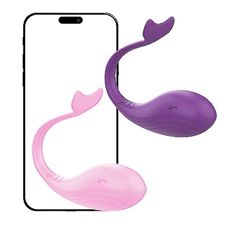 Whale Vibrador Bullet em Formato de Baleia- À Longa Distância -  Controle via APP - Disponível em 2 Cores - Sexy Import