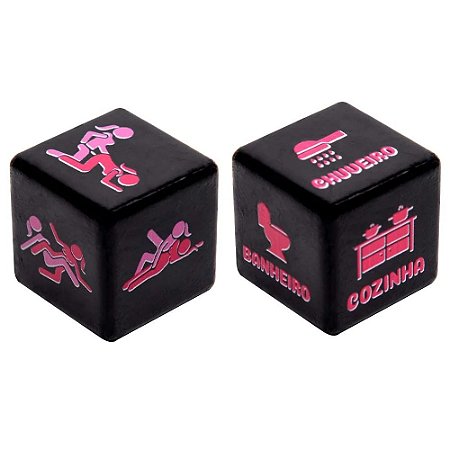 Dados Kama Sutra Lésbica + Aviso de Porta - Diverção ao Cubo