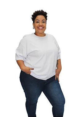 Camiseta Plus Size Branca