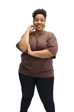 Camiseta Plus Size Marrom