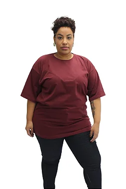 Camiseta Plus Size Vinho