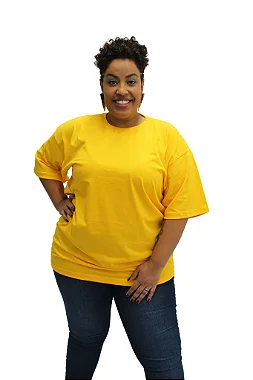 Camiseta Plus Size Amarelo Canário