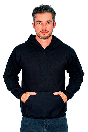 Blusa de Moletom Preta Unissex