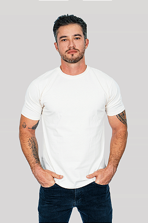 Camiseta Básica Natural 100% Algodão Cru