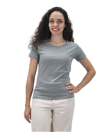 Baby Look Cinza Chumbo