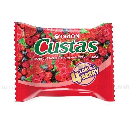 BOLINHO CUSTAS CREME DE QUEIJO COM FRUTAS VERMELHAS ORION - UNIDADE (30G)