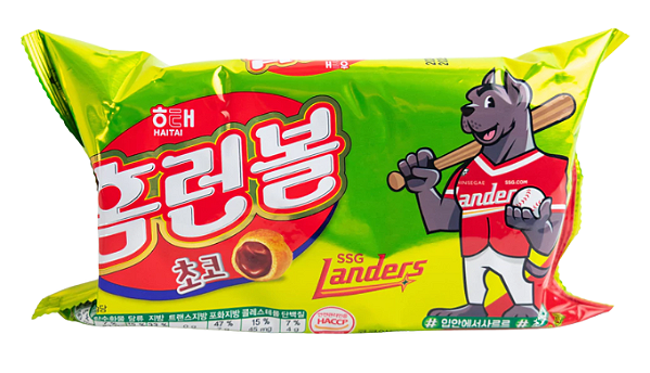 BISCOITO COM RECHEIO DE CHOCOLATE HOMERUN BALL HAITAI - 46G