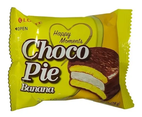 BOLINHO CHOCO PIE BANANA LOTTE - UNIDADE (30G)