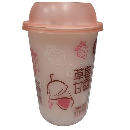 BEBIDA CREMOSA DE MORANGO COM SAGU - 450ML