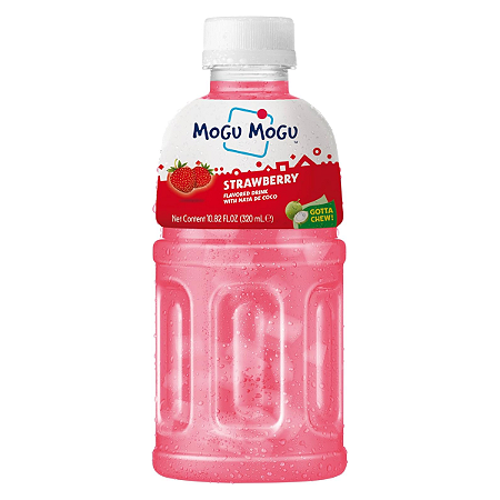 SUCO DE MORANGO COM NATA DE COCO MOGU MOGU - 320ML