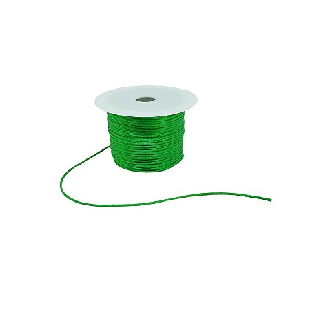 Fio de cetim verde – 1mm – 10mts
