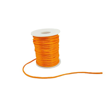 Fio de cetim Laranja – 2mm – 10mts