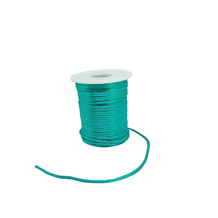 Fio de cetim Azul Petróleo  – 2mm – 10mts