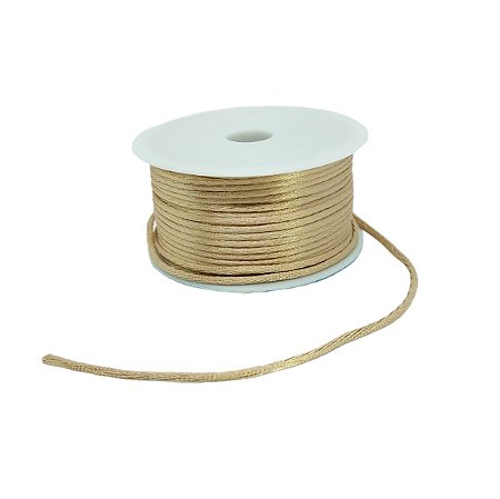 Fio de cetim Bege  – 2mm – 10mts