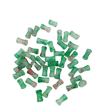 Contas - Entremeio de Murano verde mesclado