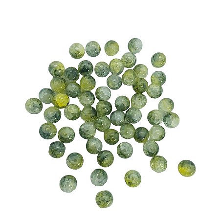 Contas de Vidro Translucido Verde Mescla