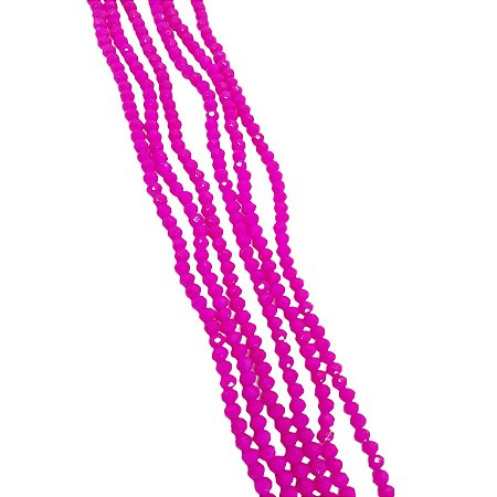 Fio de Cristal Rosa Pink - 6mm